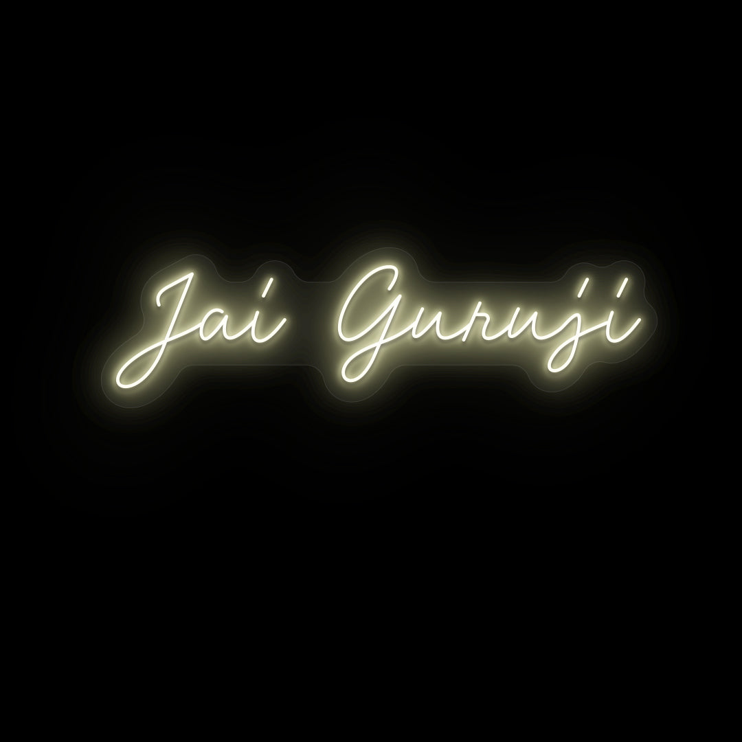 Jai Guruji Neon Sign