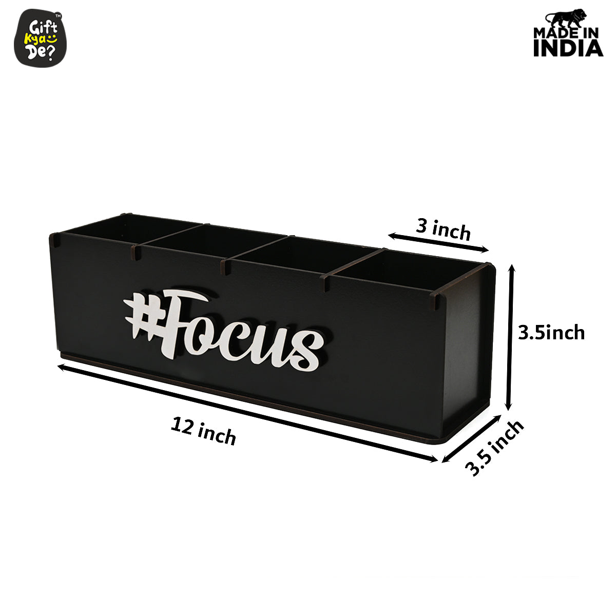 Motivational Desk Organizer | 4 Compartments | Desk Accessories