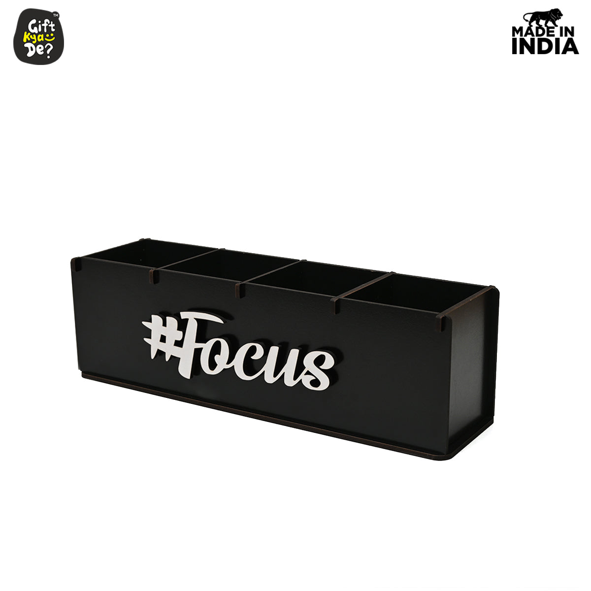Motivational Desk Organizer | 4 Compartments | Desk Accessories