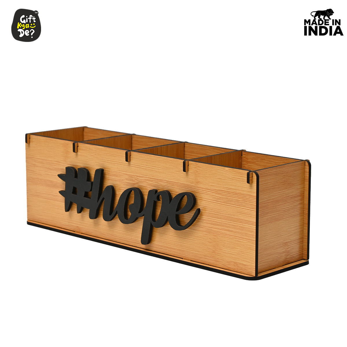 Motivational Desk Organizer | 4 Compartments | Desk Accessories