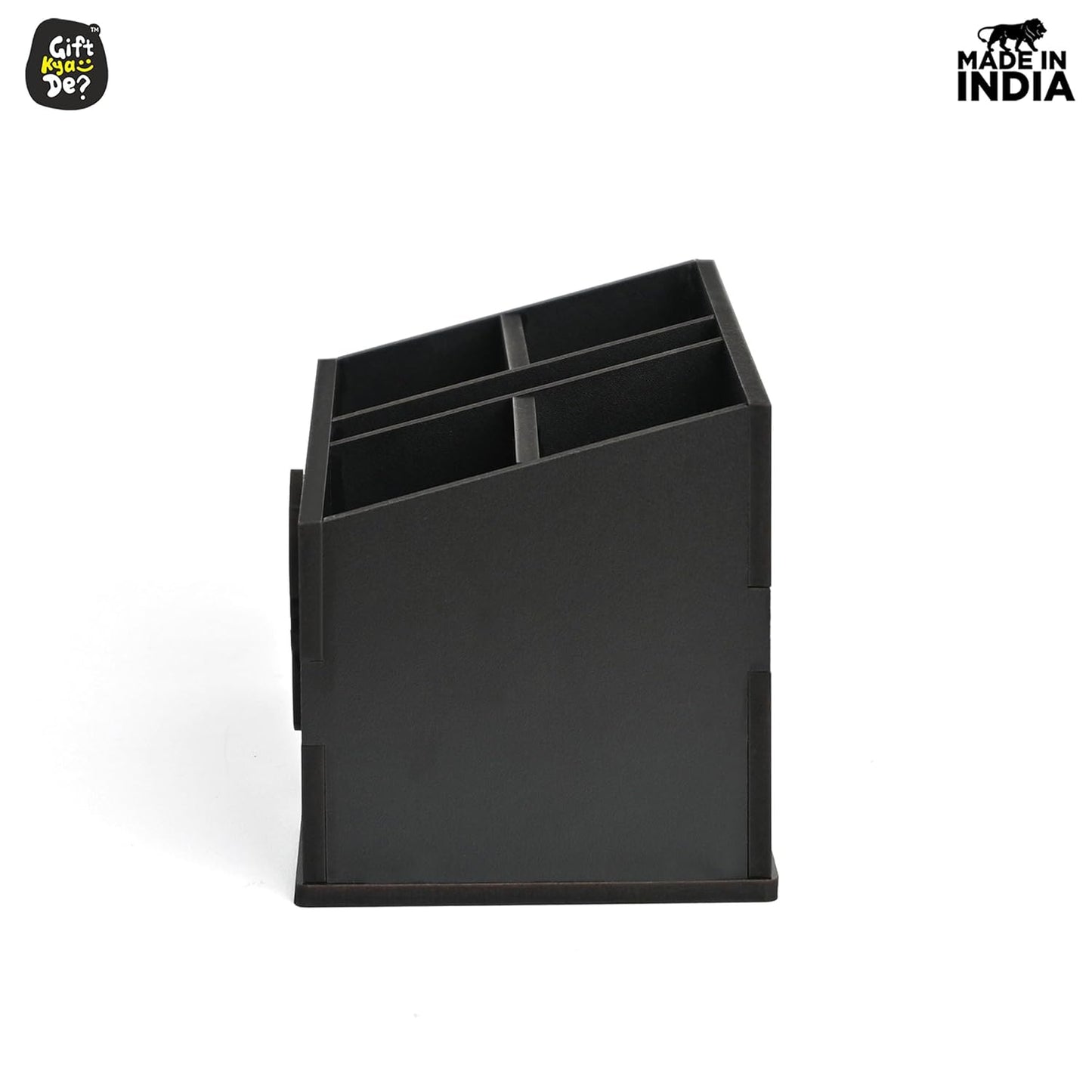 Wooden Remote Stand with 5 Sections | Remote Holder for TV and AC | Stationary Organizer | Ideal for Home and Office