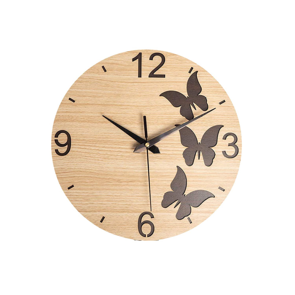 Personalized butterfly Wooden Wall Clock