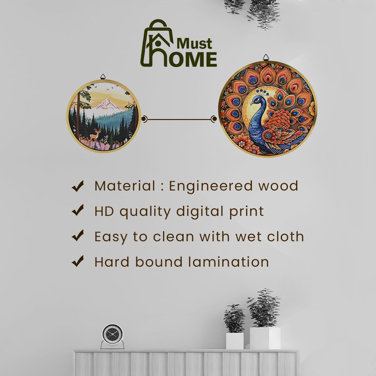 MustHome Wall Plates for home decoration Set of 6