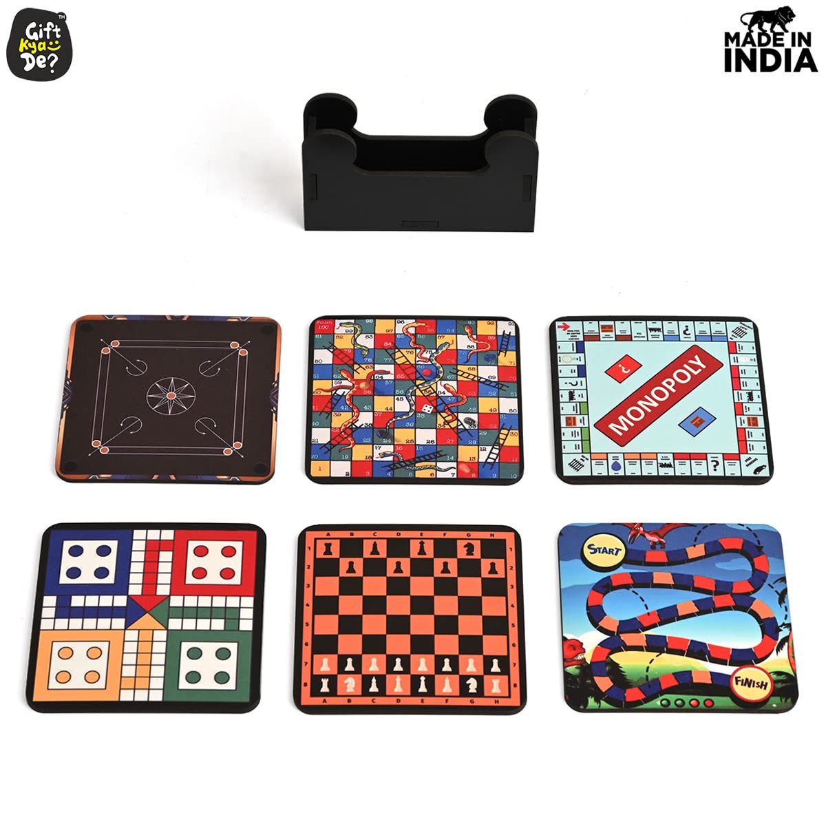 Square Quotes Coaster Set of 6 With Coaster Stand | Quotes Coaster Set fit for Tea Cups and Coffee Mugs Also Coffee Lover Gifts