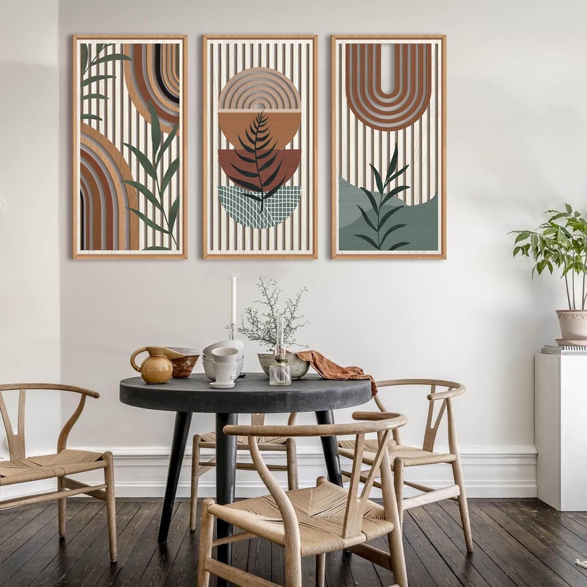 MustHome Wall Plates, Wall Decor Set of 3 , Large