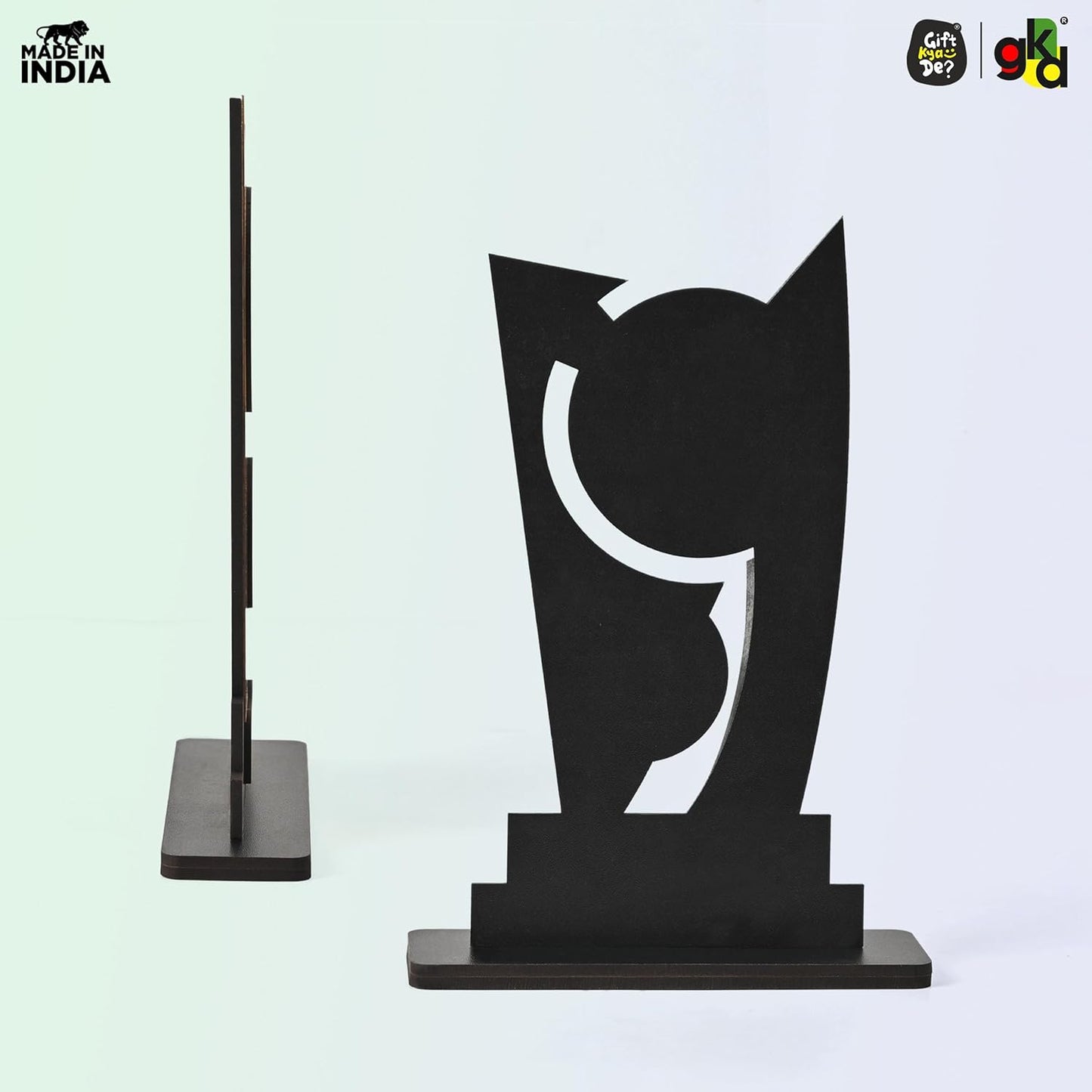 Customized Wooden Trophy with Golden Acrylic | Personalized Memento for Events, Corporate & School Functions