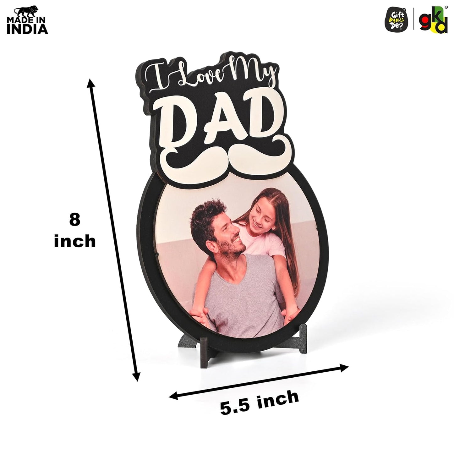 Gift by FusionEdge I Love My Dad Photo Frame - Personalized Gift for Dad | Unique Father's Day Gift, Birthday Gift for Father, Dad Gifts