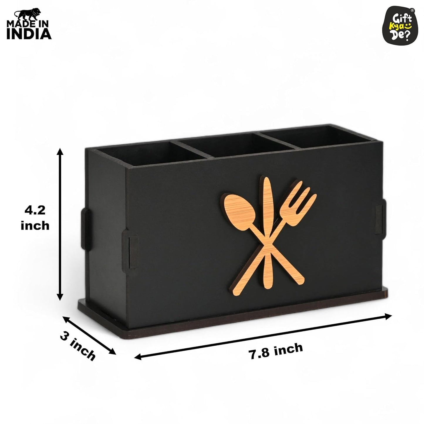3 Compartments Cutlery Stand for Kitchen & Dining Table | Spoon, Knife & Fork Holder, Cutlery Organizer