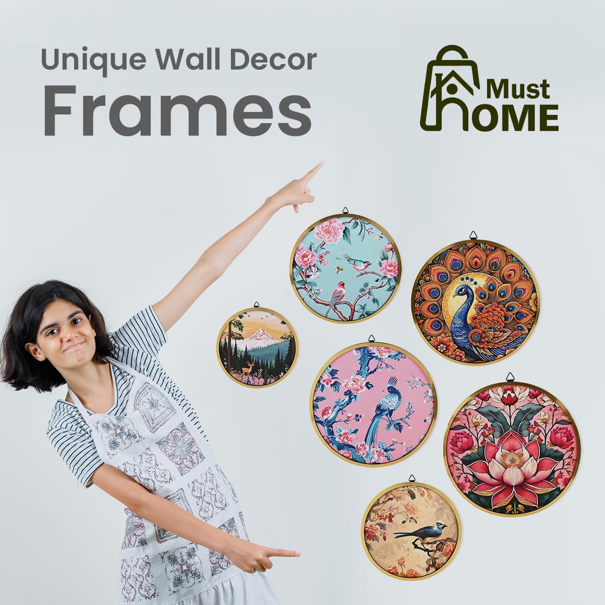 MustHome Wall Plates for home decoration Set of 6