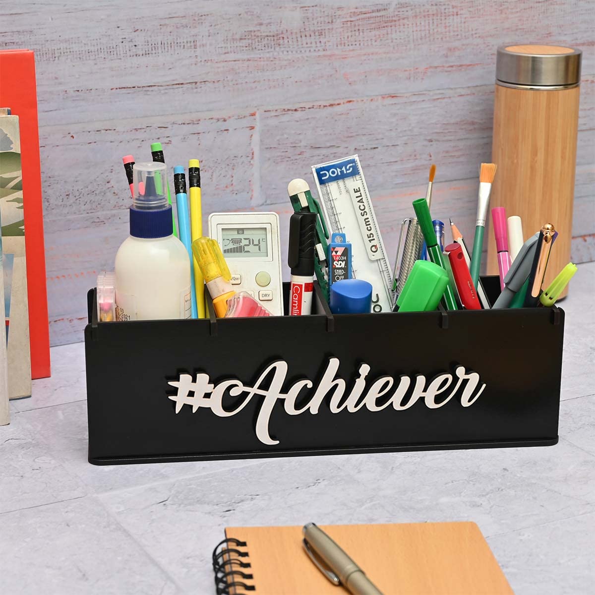 Combo Desk Organizer 4 Compartment | Pen Stand For Office Table | Stylish & Eco-Friendly