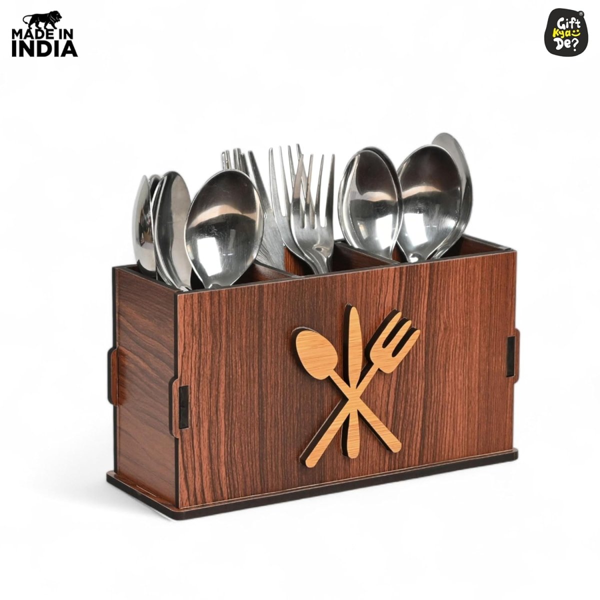 3 Compartments Cutlery Stand for Kitchen & Dining Table | Spoon, Knife & Fork Holder, Cutlery Organizer