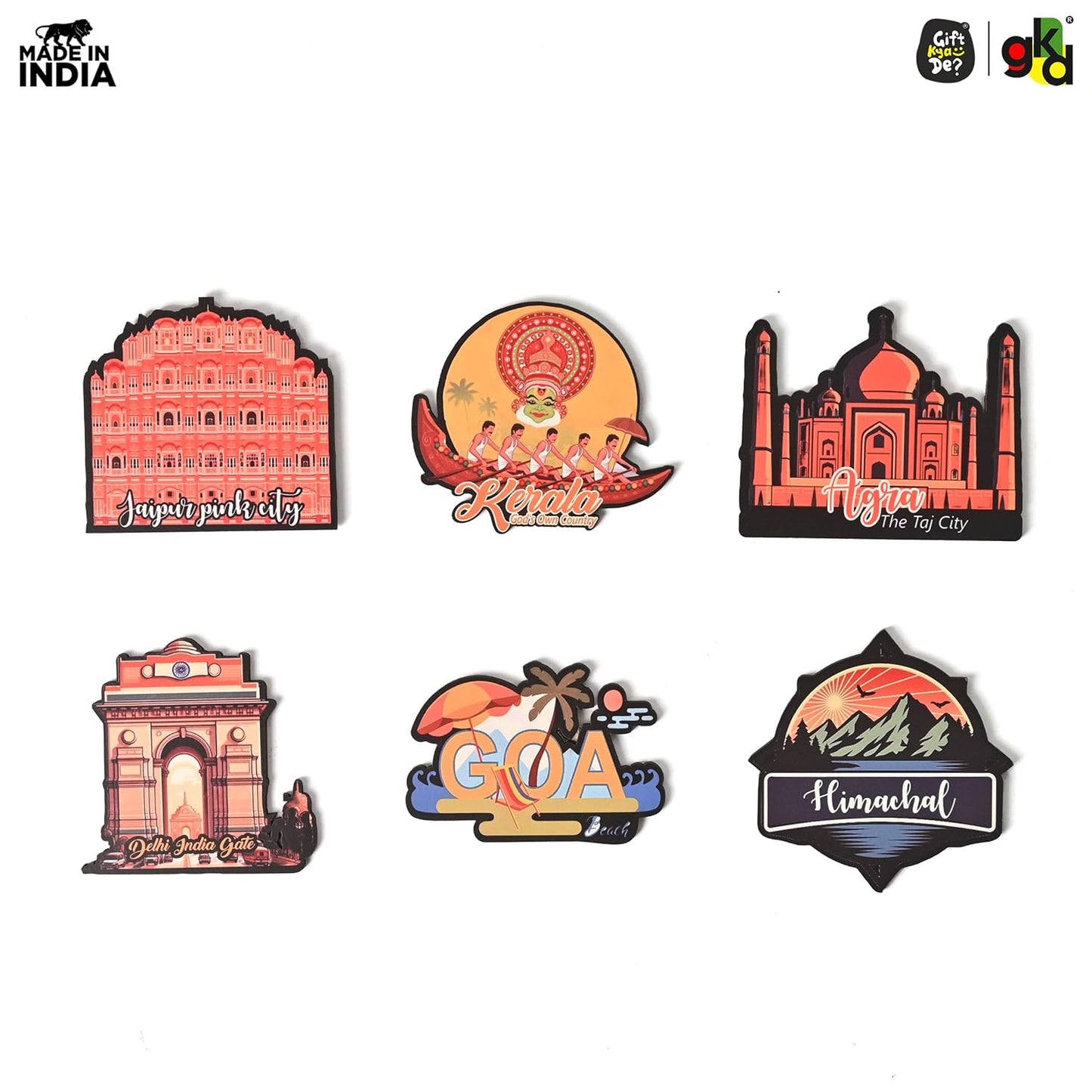 Wooden Fridge Magnets – Set of Unique & Customizable Designs