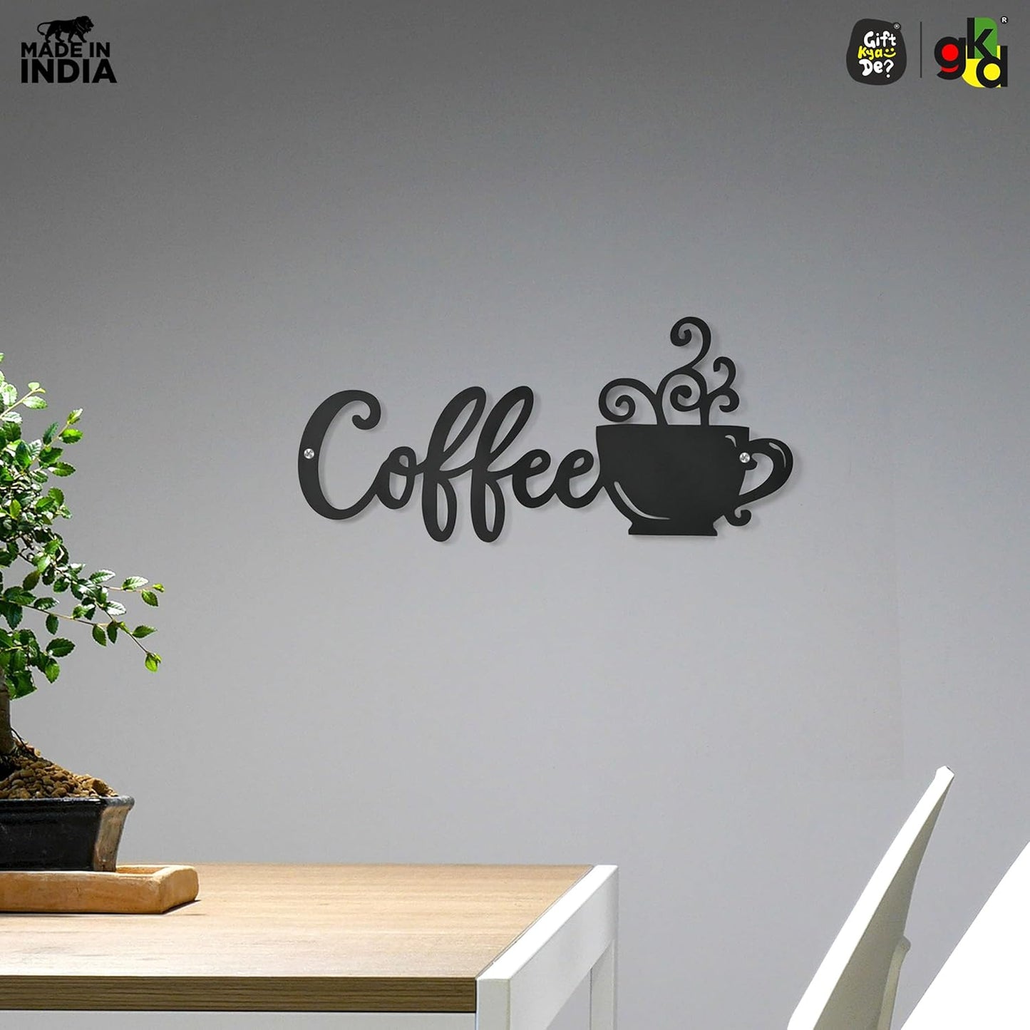 Welcome, Coffee & Kitchen Theme Wall Art | Wood Wall Hanging for Home Décor, Cafe Decor