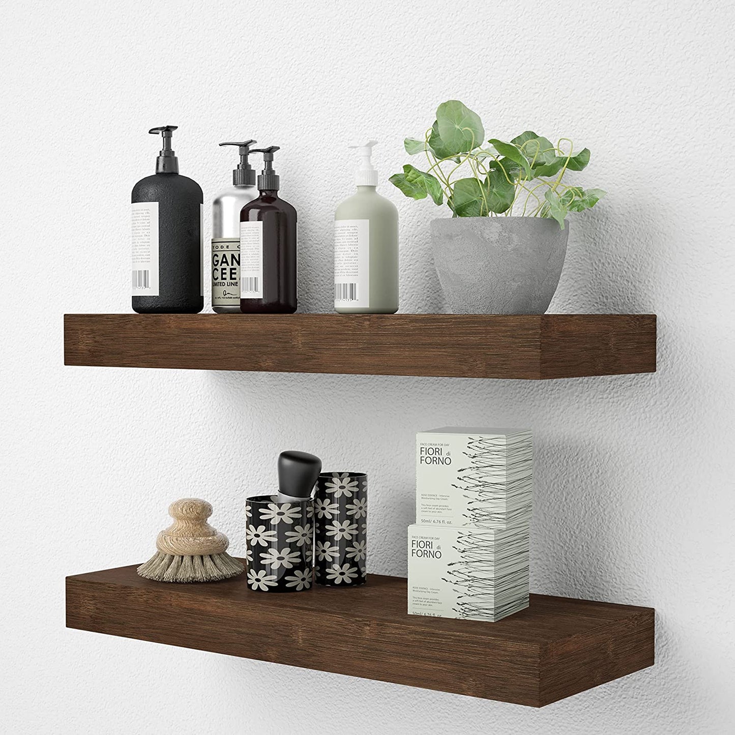 Modern Wood Floating Shelves, for Kitchen Bathrooom (Set of 3)