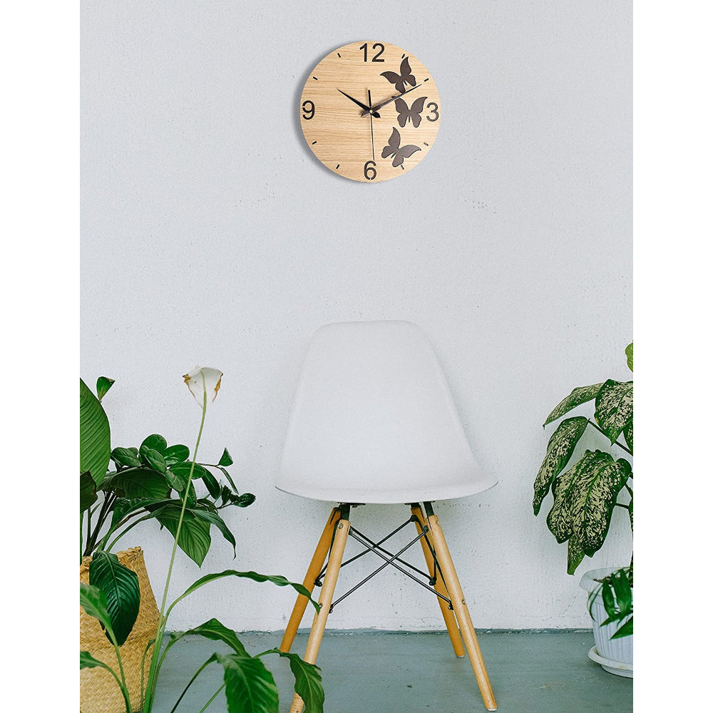 Personalized butterfly Wooden Wall Clock