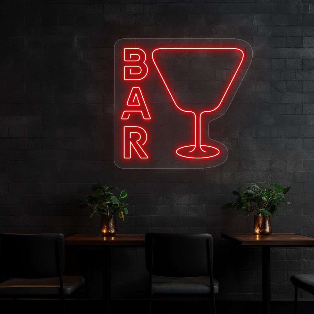 Bar Glass Neon Sign
