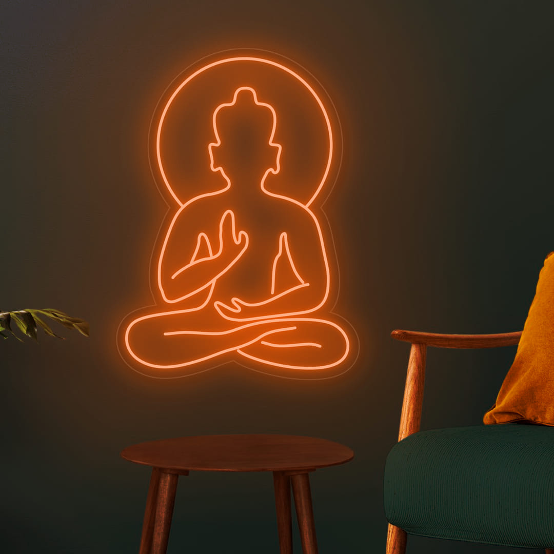 Buddha Pose Neon Sign