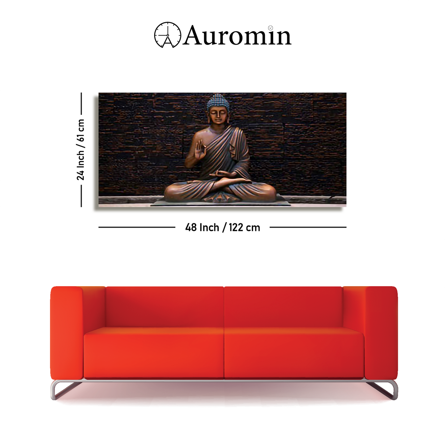 Lord Buddha Meditating Statue Canvas Wall Painting