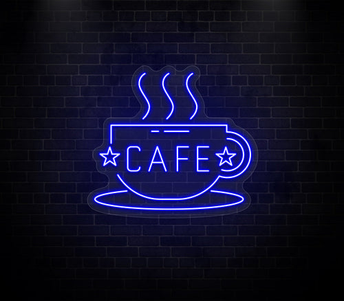 Cafe cup neon sign