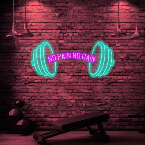 Barbell Neon Sign Led Light for Gym