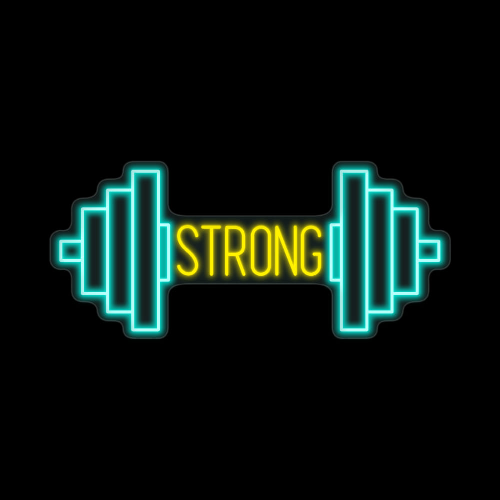 Barbell Neon Sign Gym Led Light