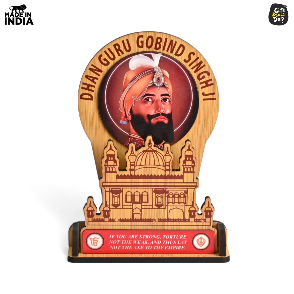 Guru Nanak Dev Ji & Guru Gobind Singh Ji Photo Frame Stand | Desk & Wall Decor | Sikh Guru's