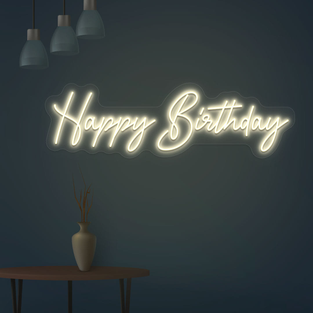 Happy Birthday Neon Sign