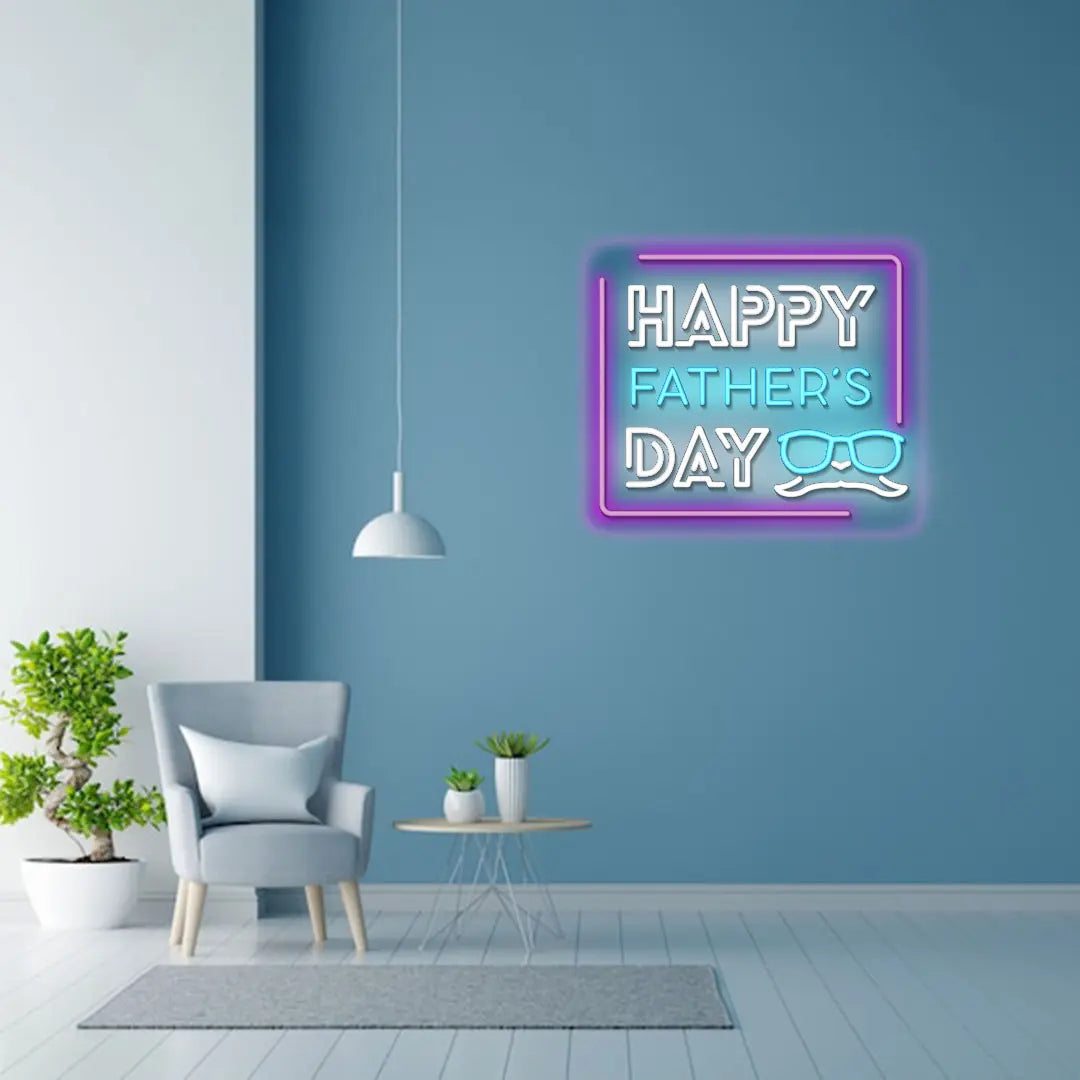 Happy Father's Day Neon Sign