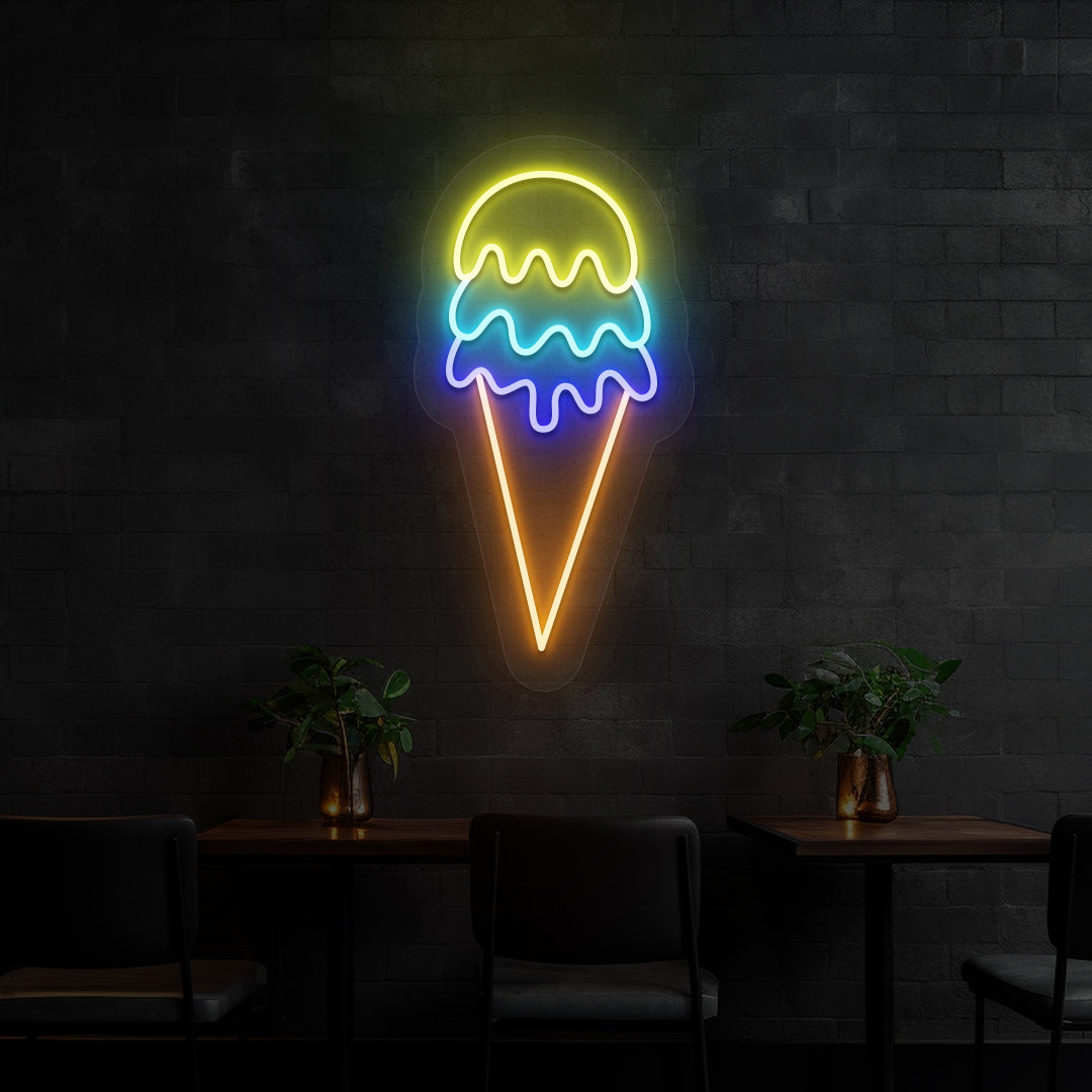 Ice Cream Cone Neon LED Sign