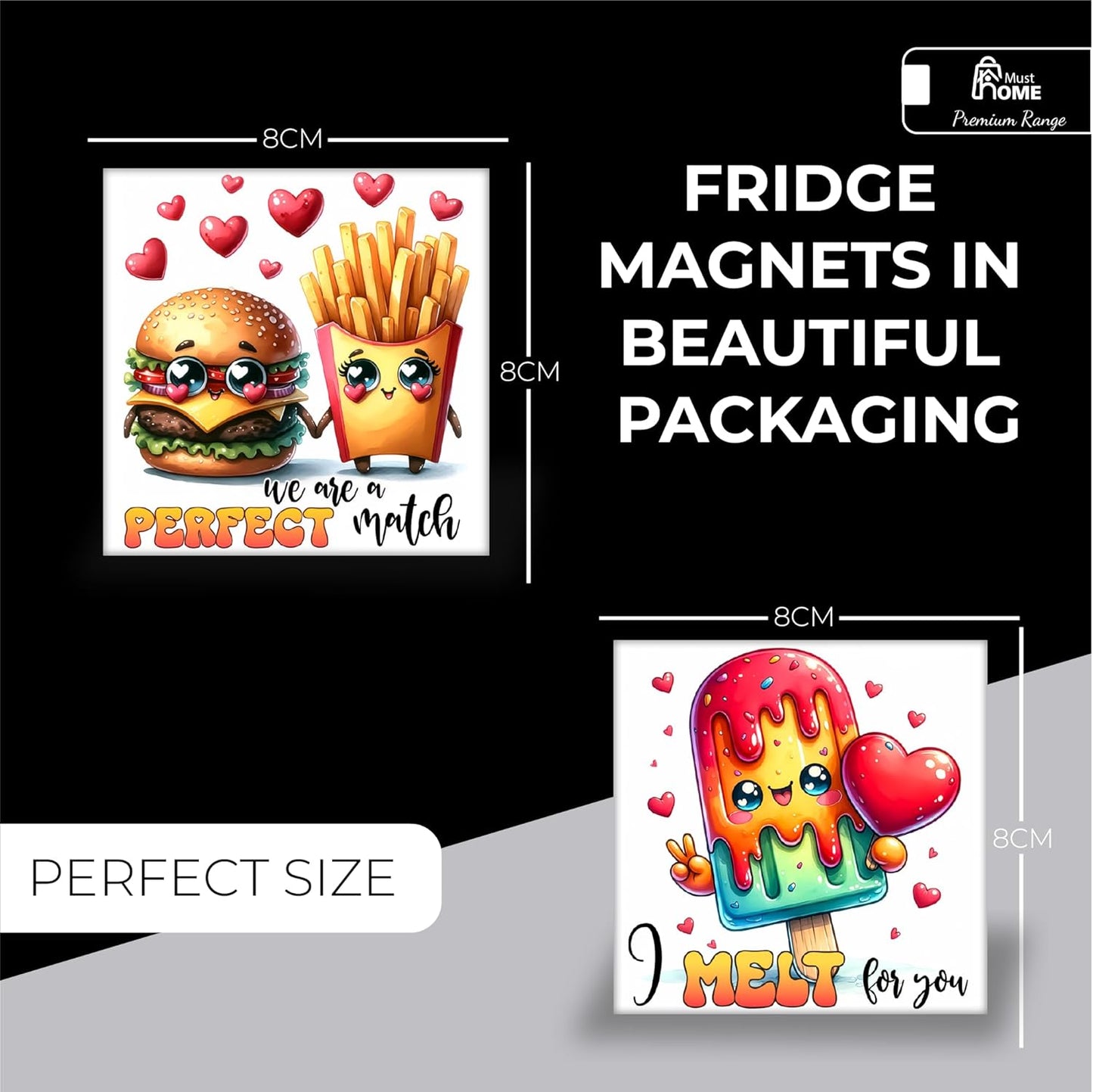 MustHome Fridge Magnet | Magnet Refrigerator Stylish | Almirah|8 x 8cm
