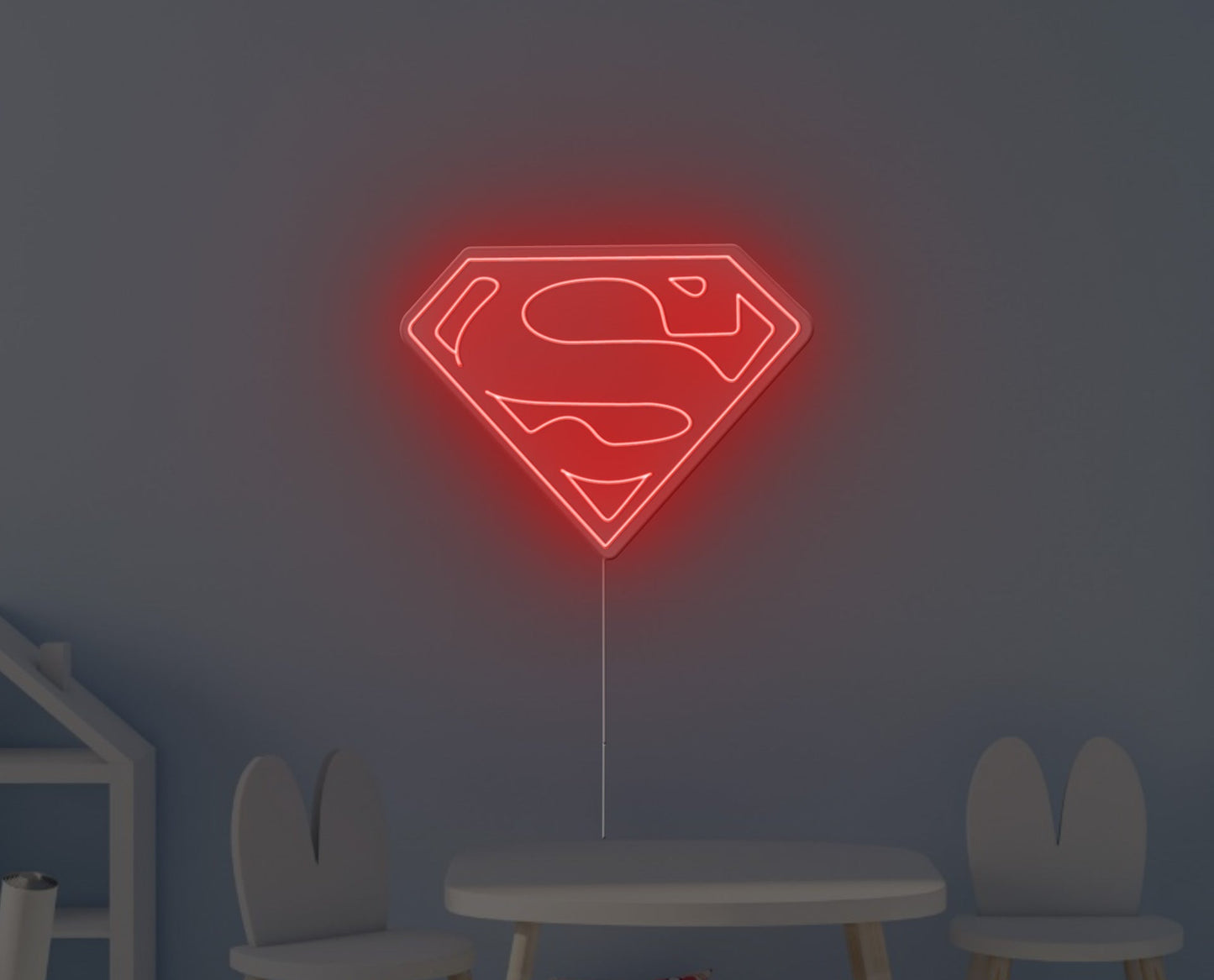 Superman Logo Neon Sign