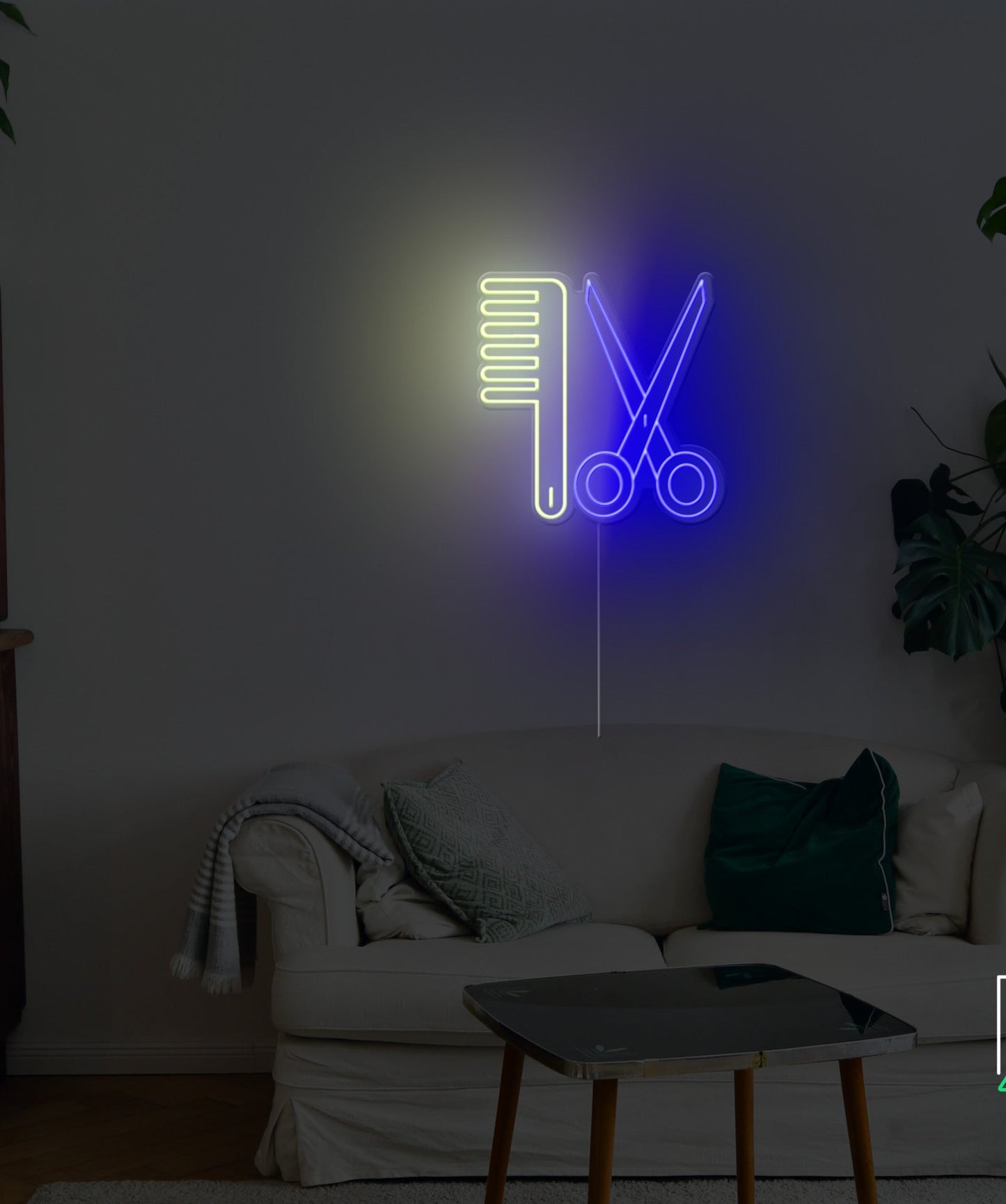 Scissors Comb Neon Sign