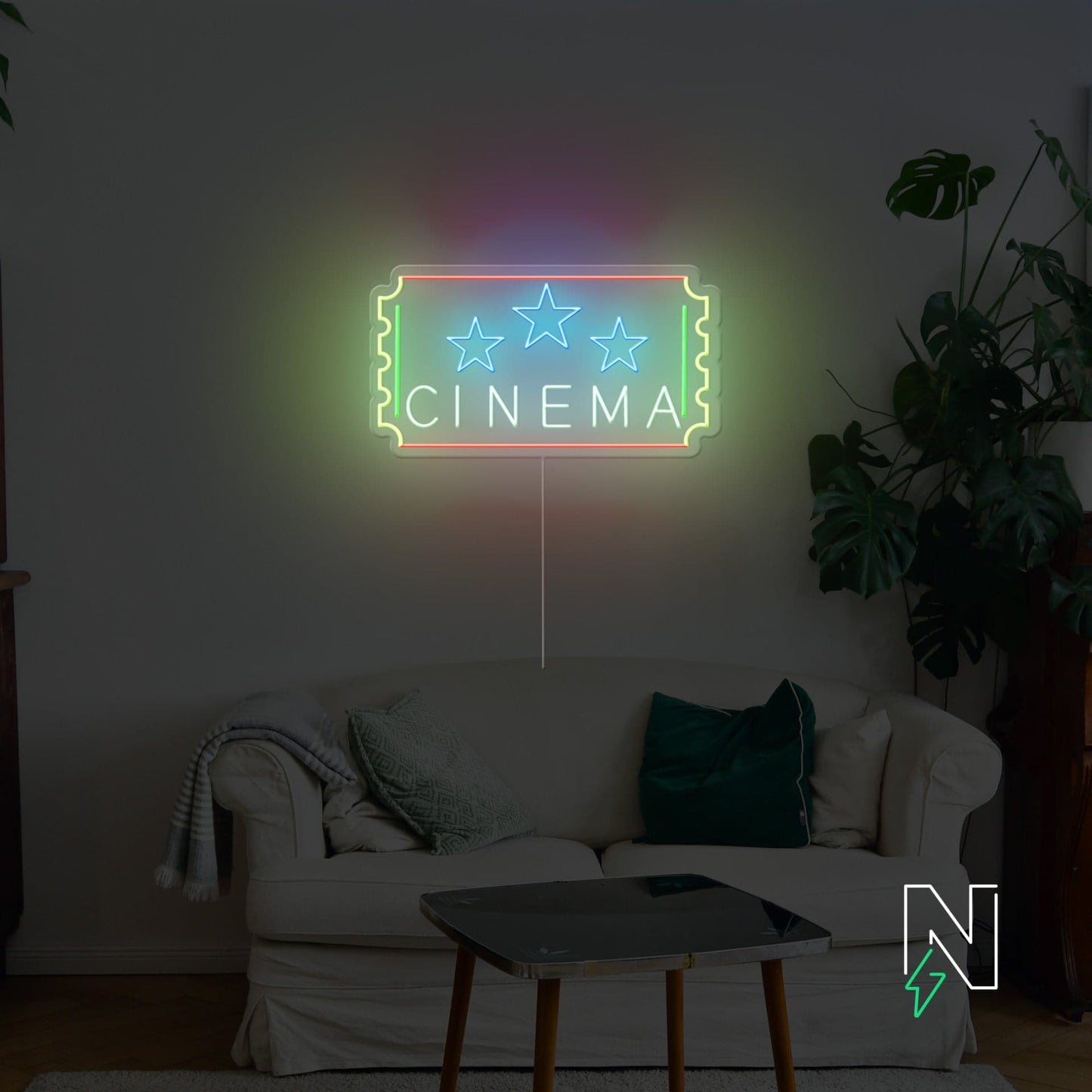 Cinema Ticket Neon Sign