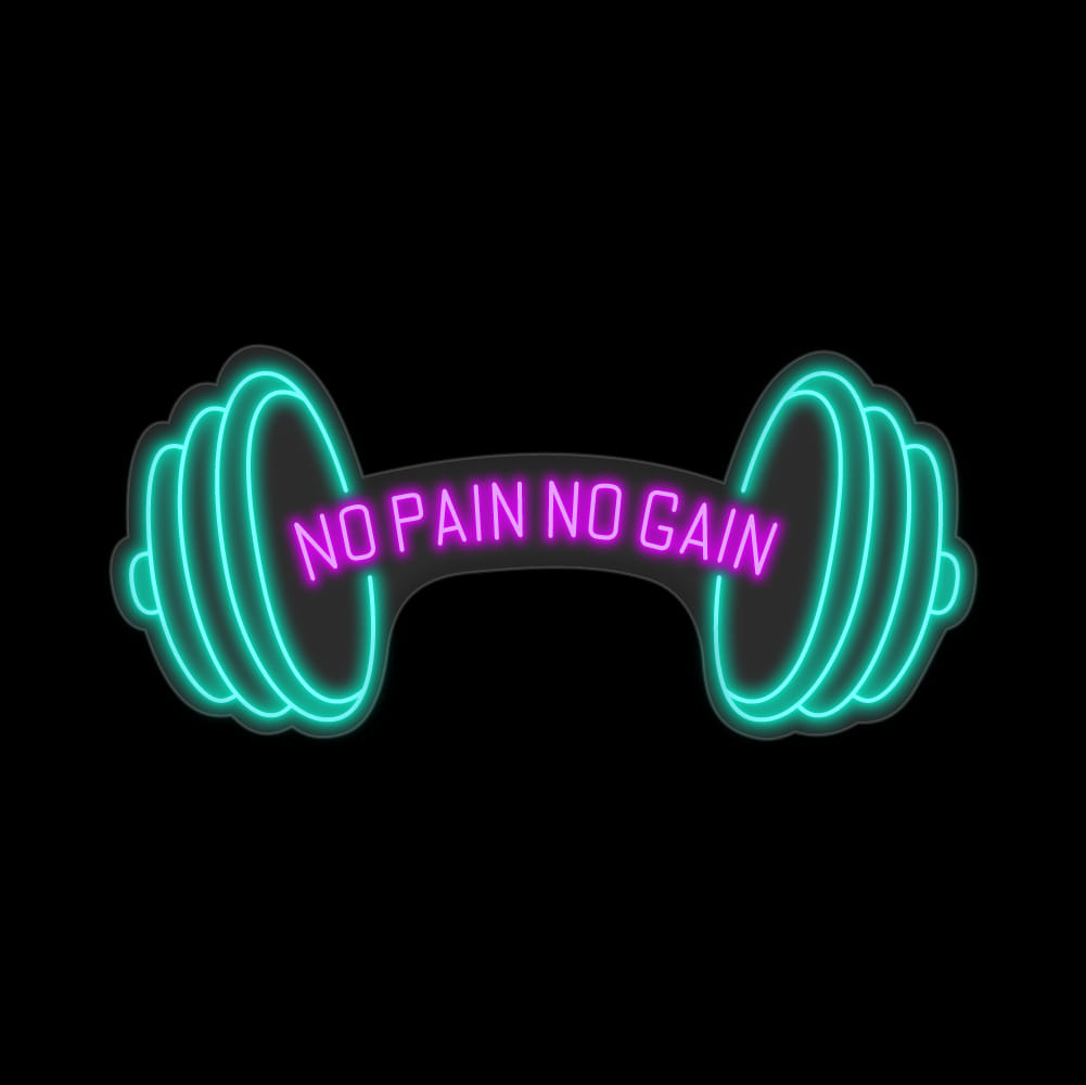 Barbell Neon Sign Led Light for Gym