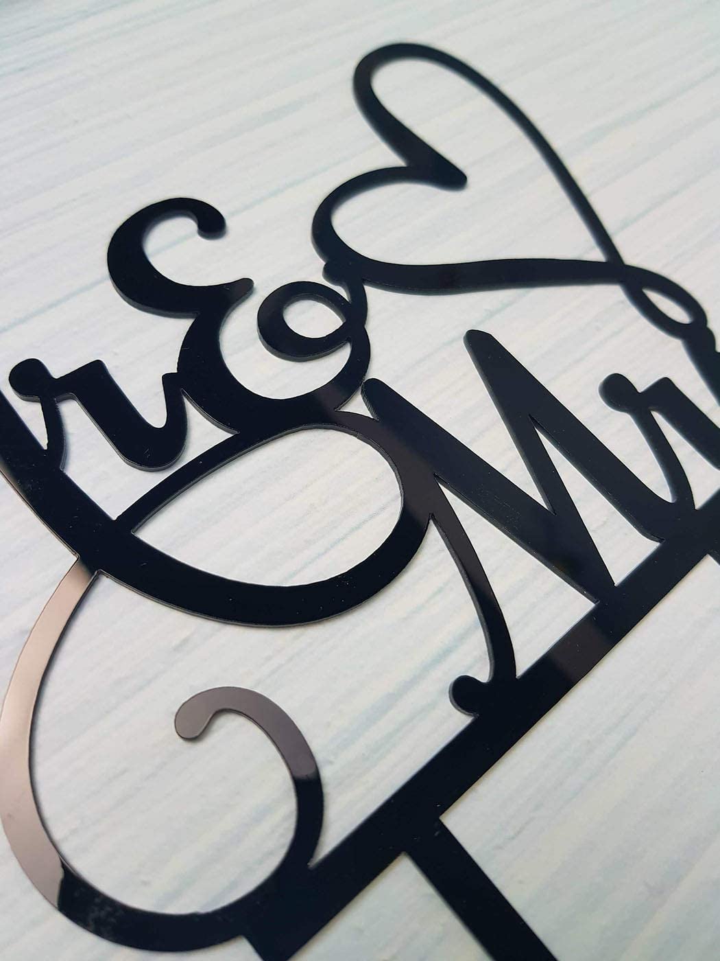 MustHome Personalized Cake Topper for Happy Birthday(Mr & Mrs)|2 x 10 x 6 cm