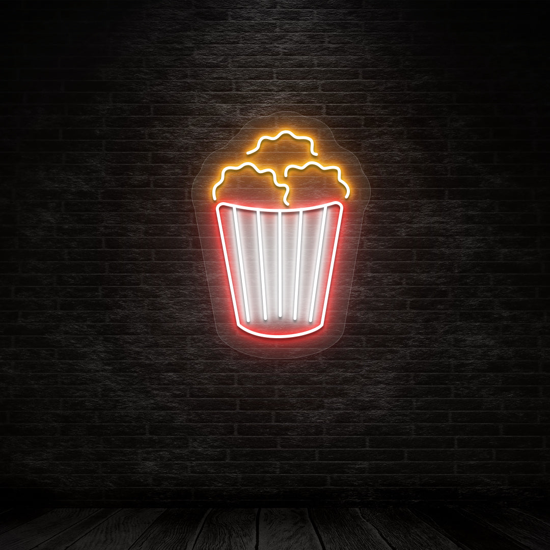 Popcorn Bucket Neon Sign