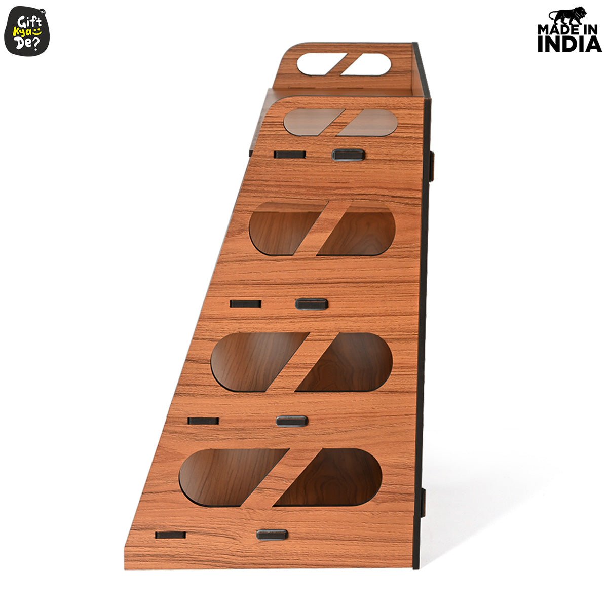 Book Rack 4 Layer Wooden Book Stand for Table | Multipurpose Home Decor Storage Rack & Book Shelf for Wall (DIY)