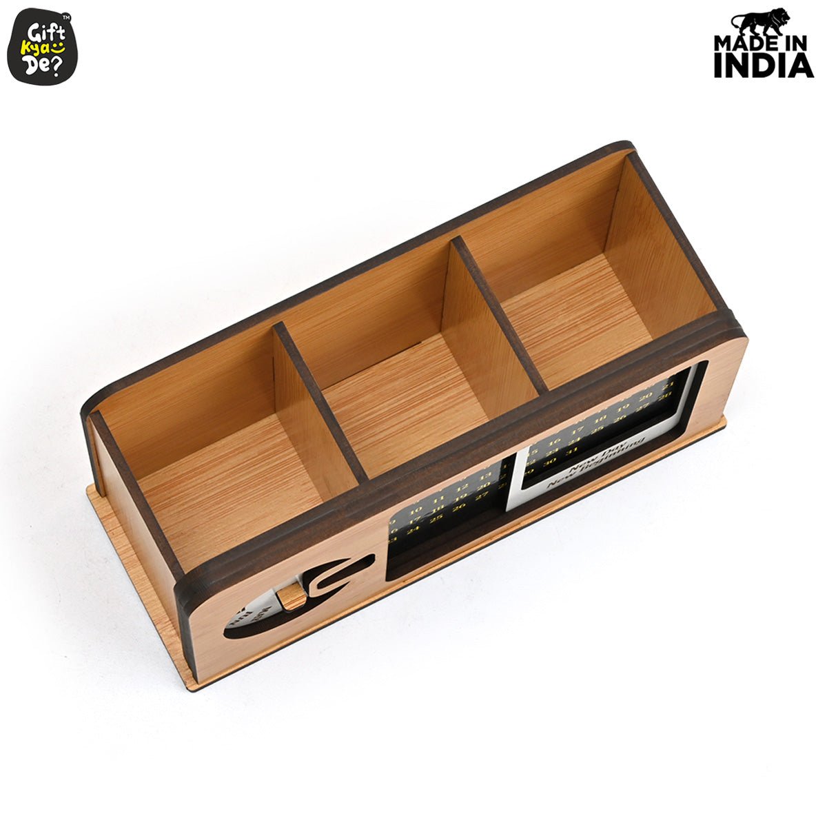 Retro Radio Look Calendar Desk Organizer | Lifetime Calendar | Desk Accessories