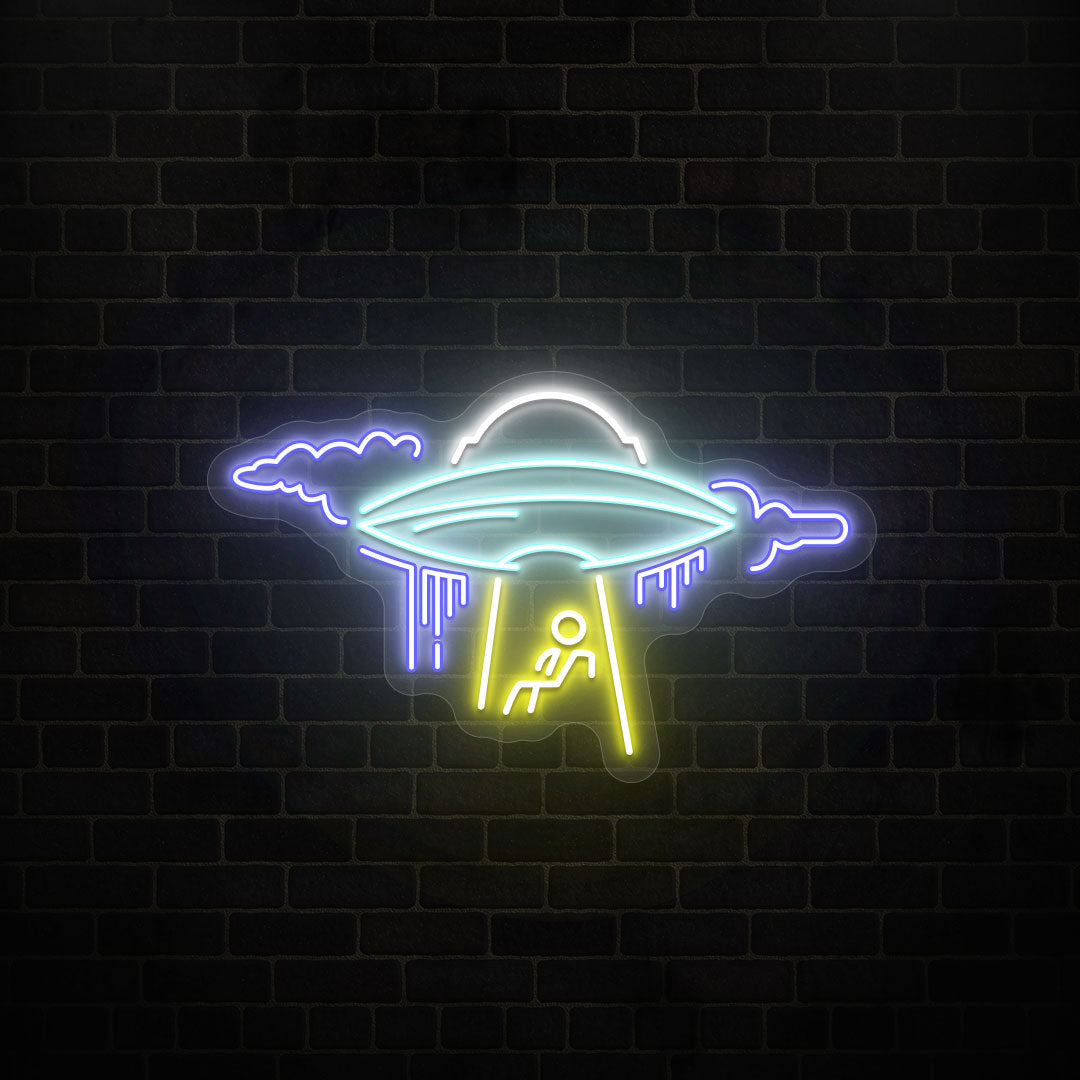 Spaceship UFO Neon Sign