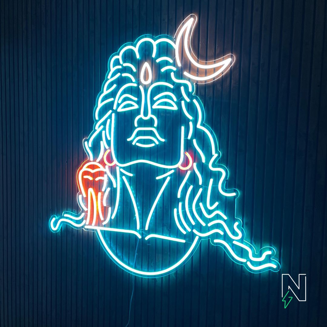 Adiyogi Shiva Neon Sign