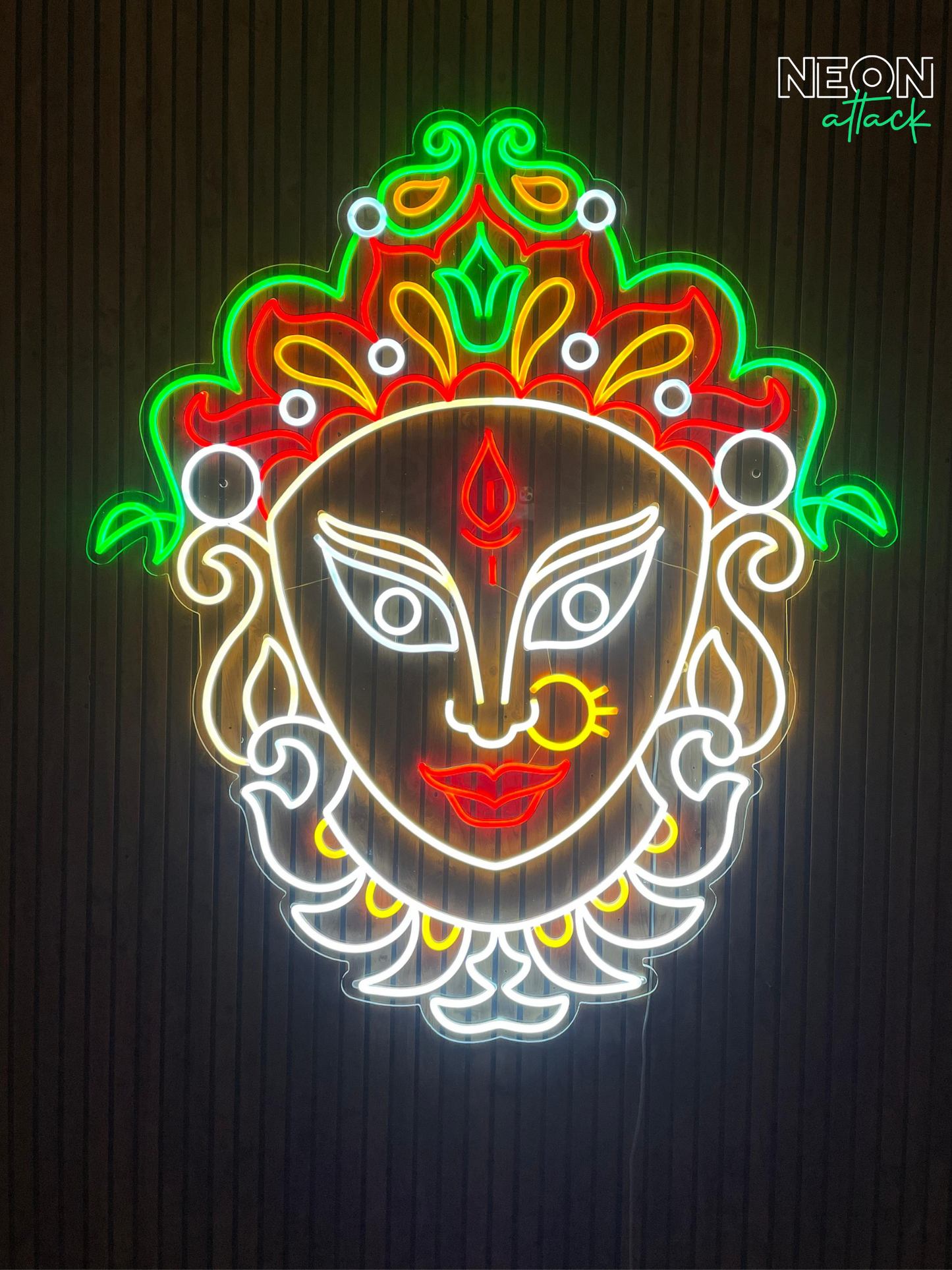 Durga Mata Neon Light