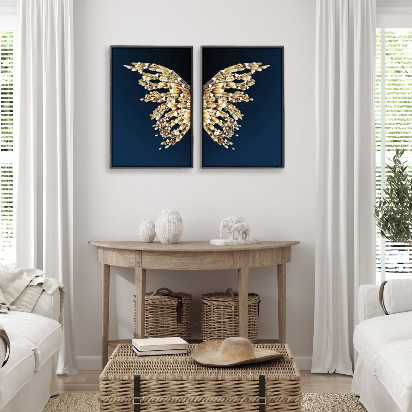 Crystal Butterfly Canvas Wall Painting