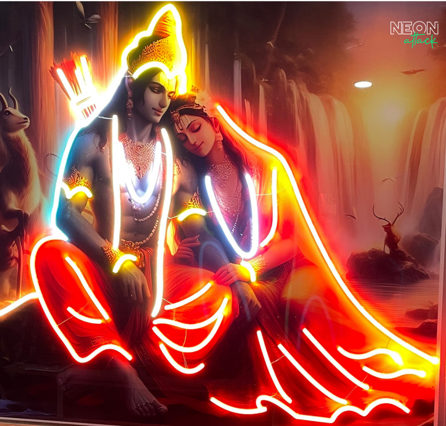 Ram Sita UV Neon Art
