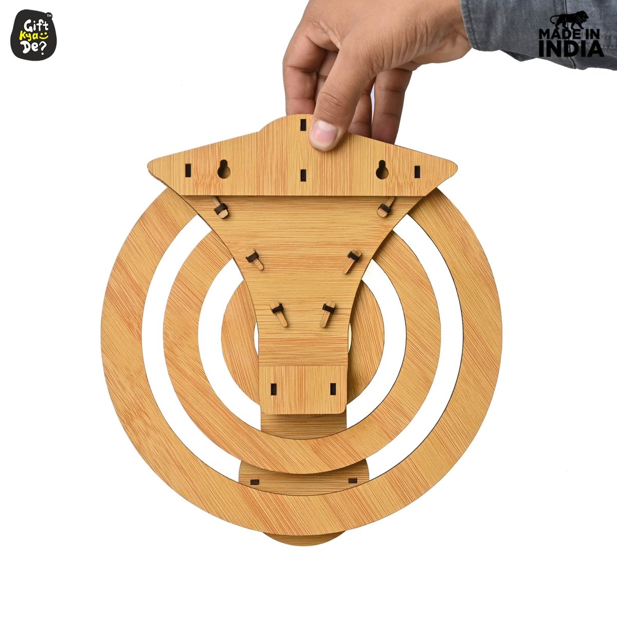 Infinite Circular Wall Calendar (Bamboo Theme) | Calendar With Clock & Diary Combo Available