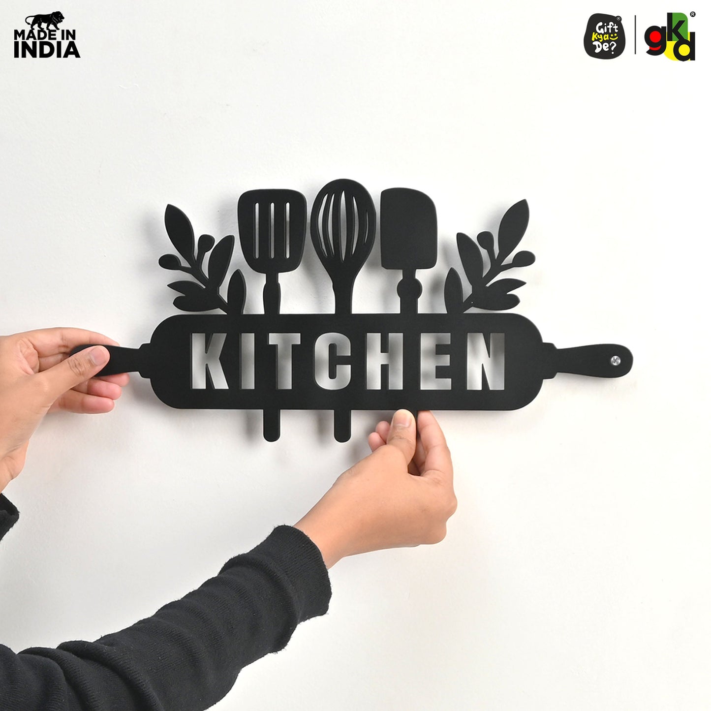 Welcome, Coffee & Kitchen Theme Wall Art | Wood Wall Hanging for Home Décor, Cafe Decor