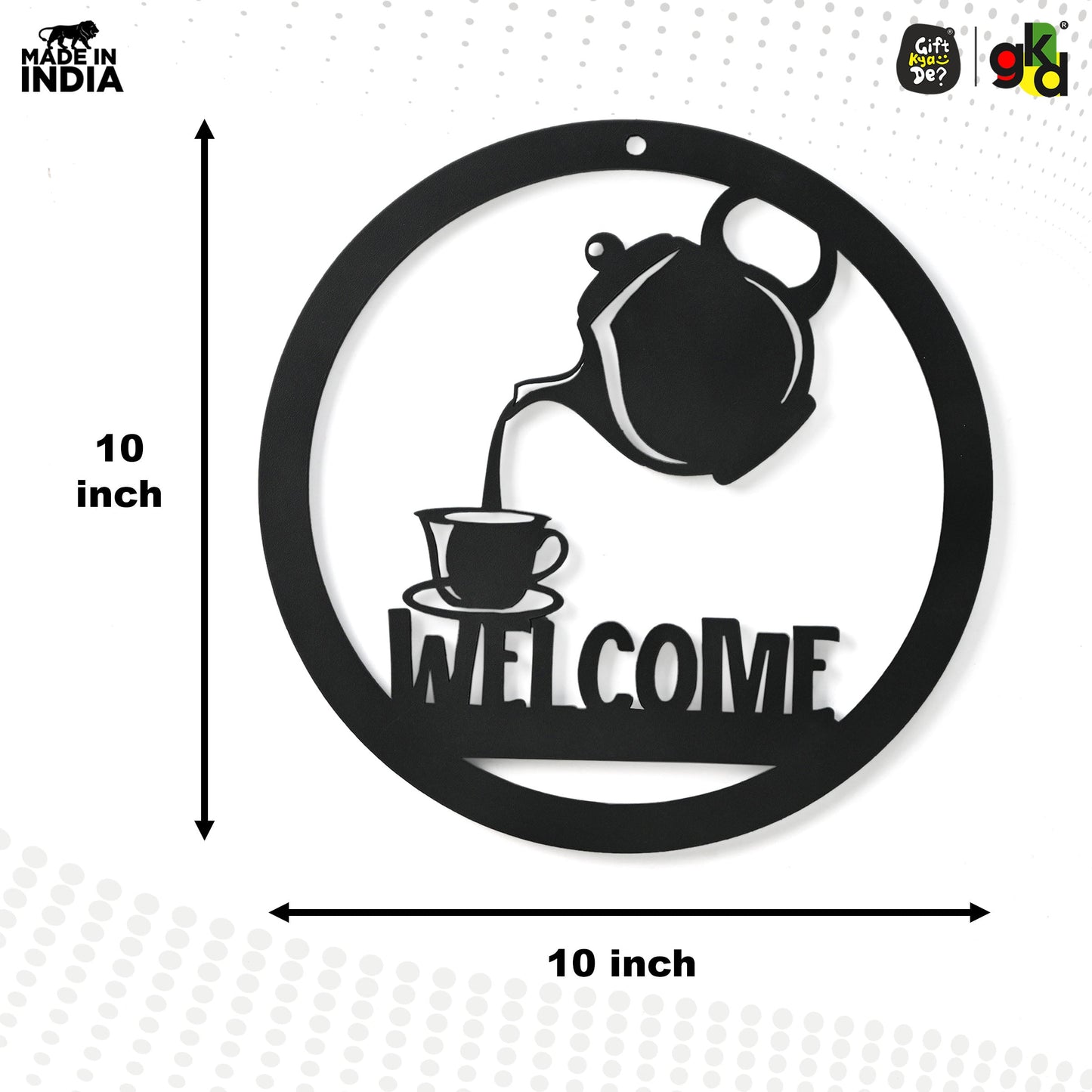Welcome, Coffee & Kitchen Theme Wall Art | Wood Wall Hanging for Home Décor, Cafe Decor