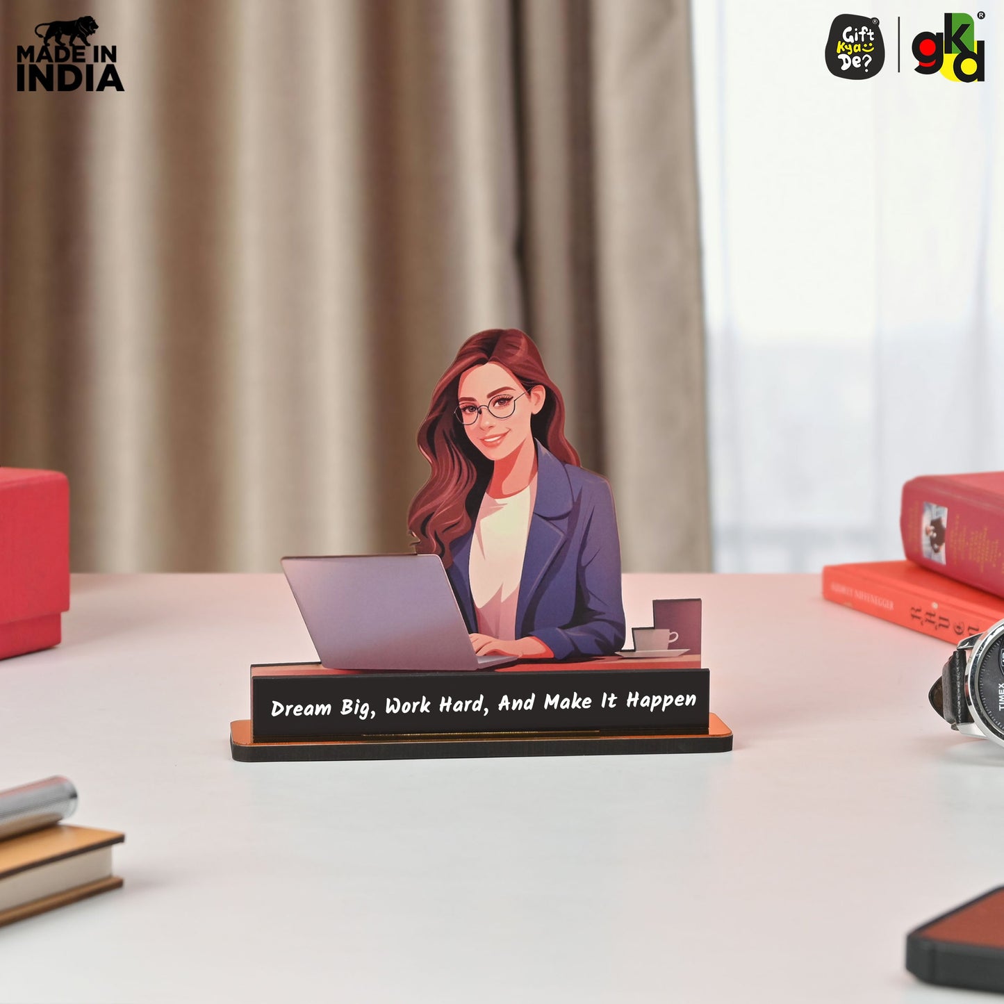 Wooden Women’s Day Award | International Women's Day Memento | Appreciation Gift for Working Women & Leaders