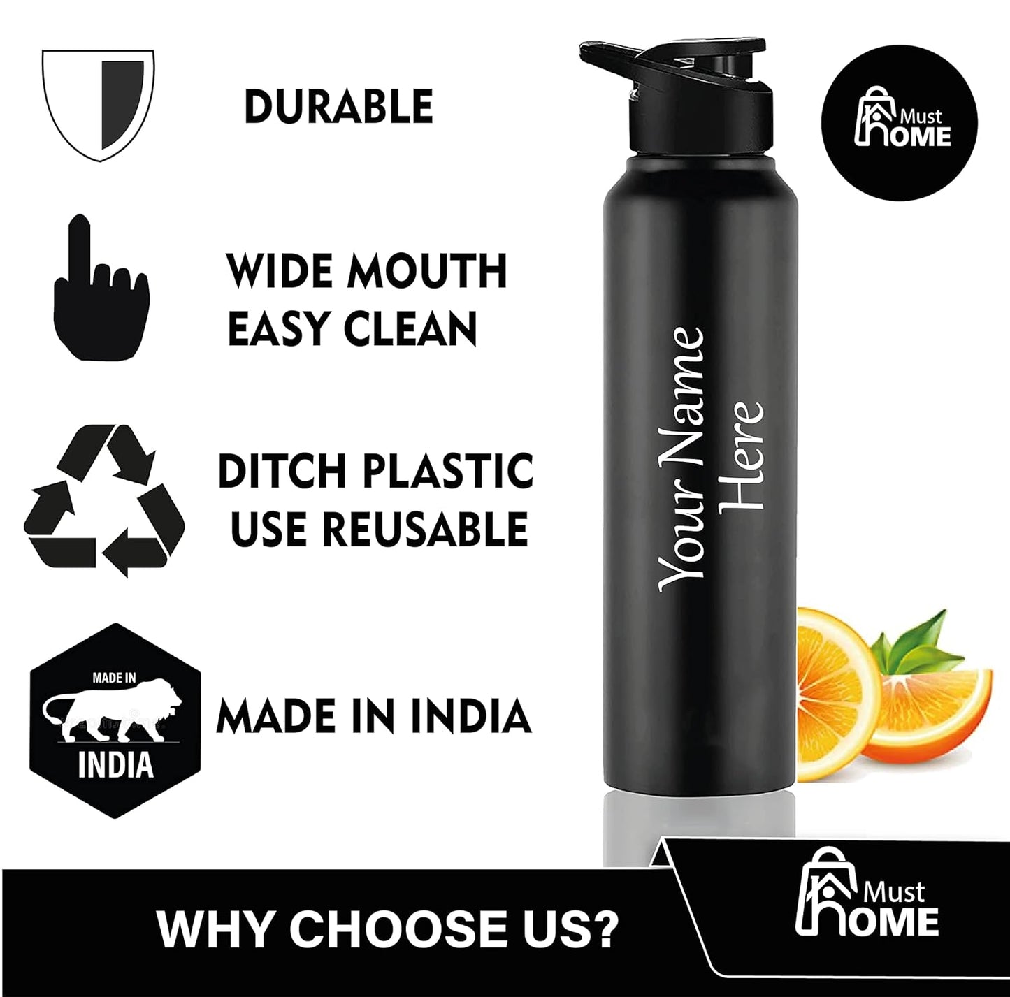 FusionEdge Home | Customized Water Bottle | Personalized Water Bottle
