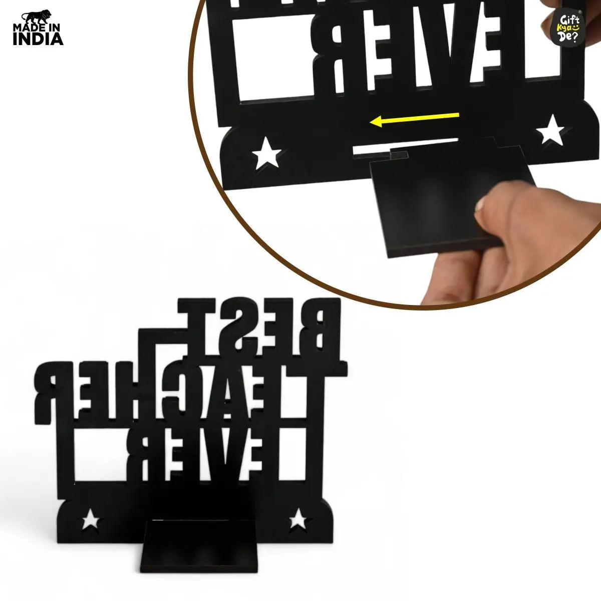 Teacher Day Wooden Decorative Table Top | Unique Teacher's Gift | Farewell Gifts