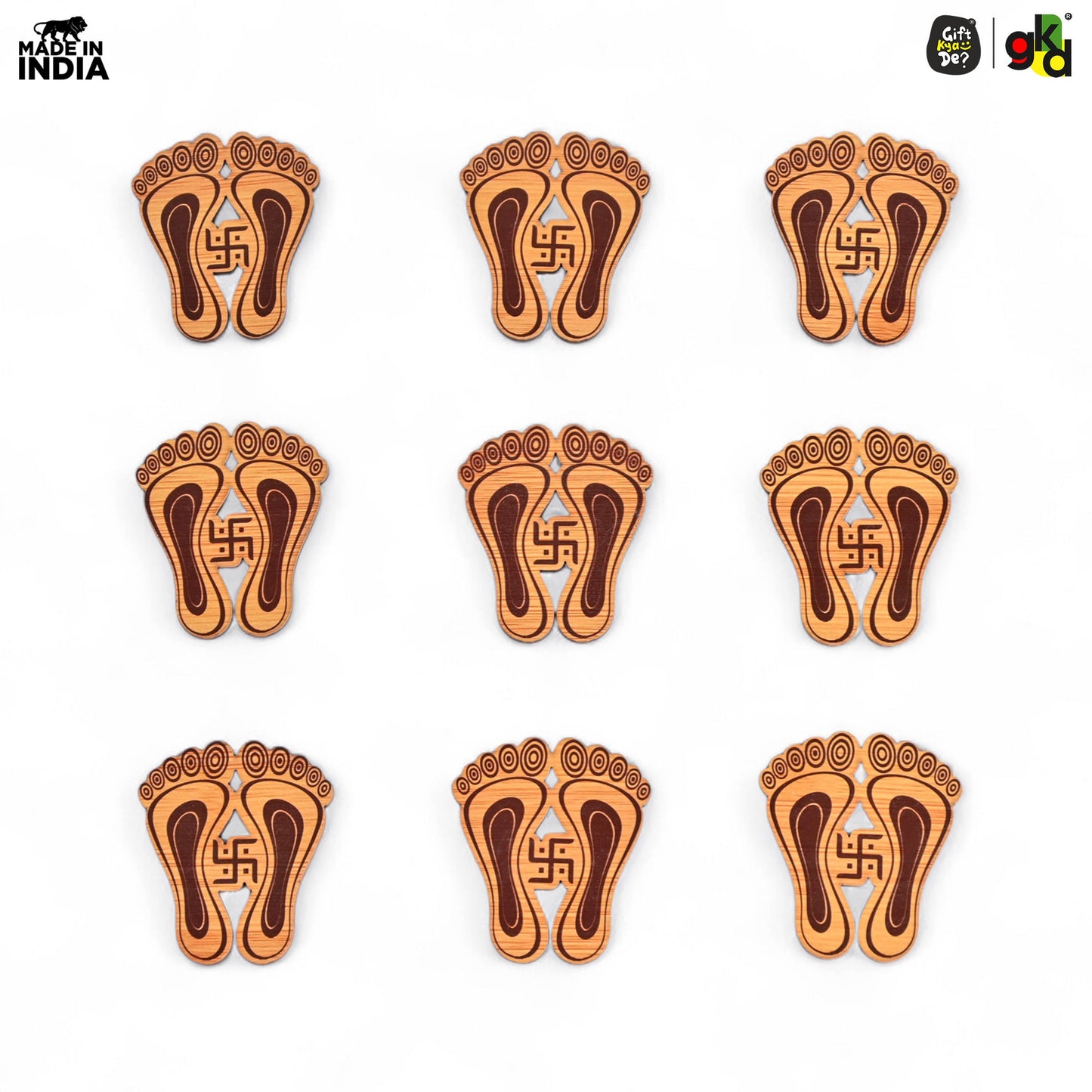 Devi Charan Paduka (Pack of 9) | Diwali Gifts